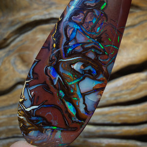47.1cts - TOP Tribal Queensland Boulder Opal from Koroit. Double Sided
