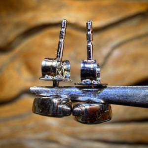 Sterling Silver - Australian Boulder Opal Doublet Stud Earrings
