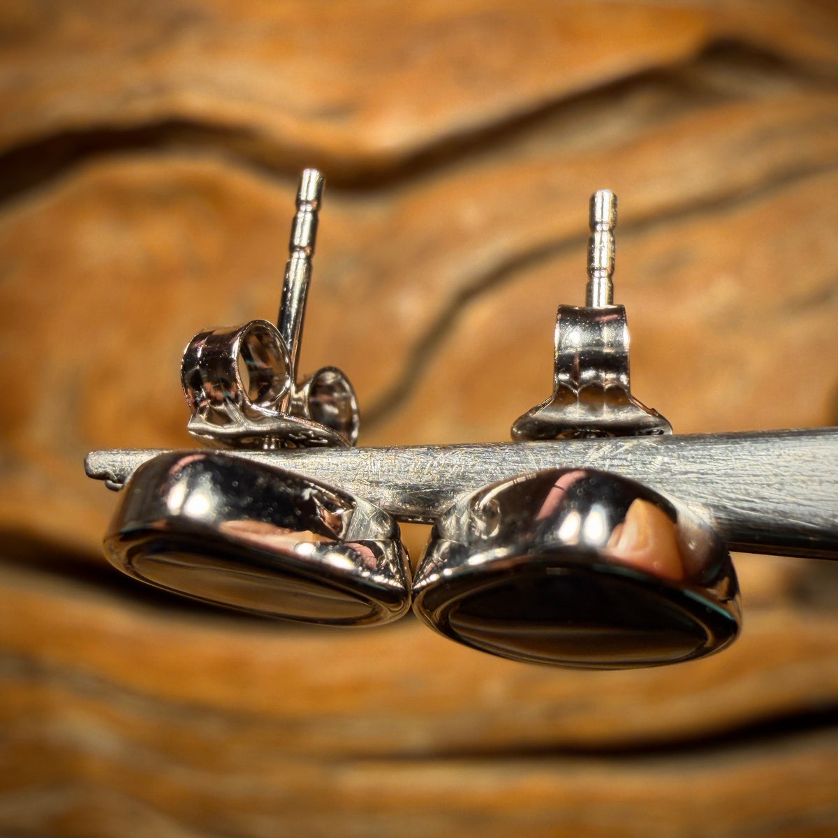 Aren’t you Glad you waited till the End Card! Sterling Silver - Australian Boulder Opal Doublet Stud Earrings