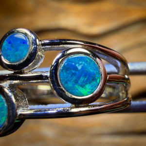 🔨 AUCTION 🔨 Sterling Silver - Queensland Boulder Opal Doublet Ring