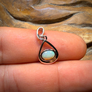 Sterling Silver - Solid South Australian Crystal Opal Pendant