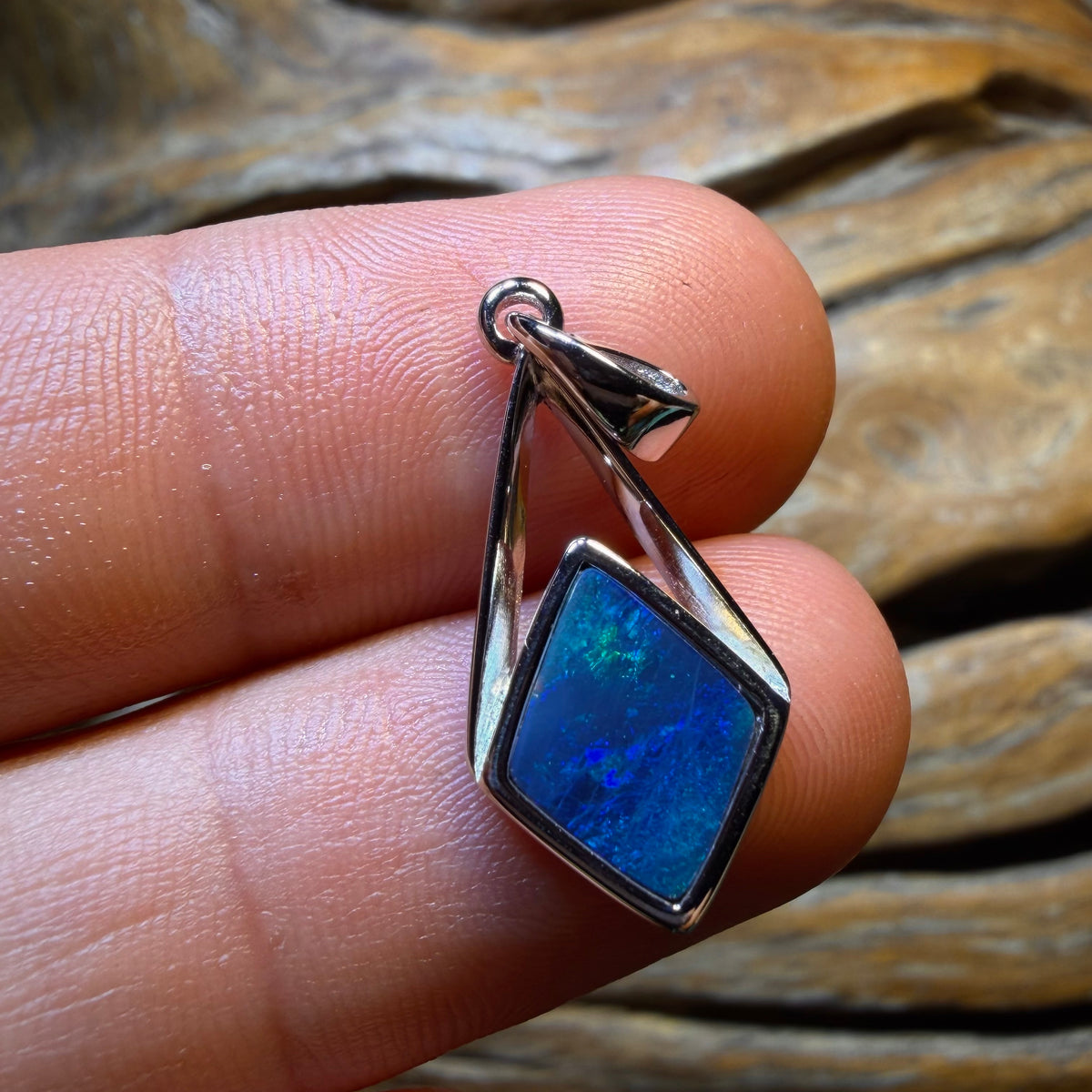 Bargain Card! Sterling Silver - Queensland Boulder Opal Doublet Pendant