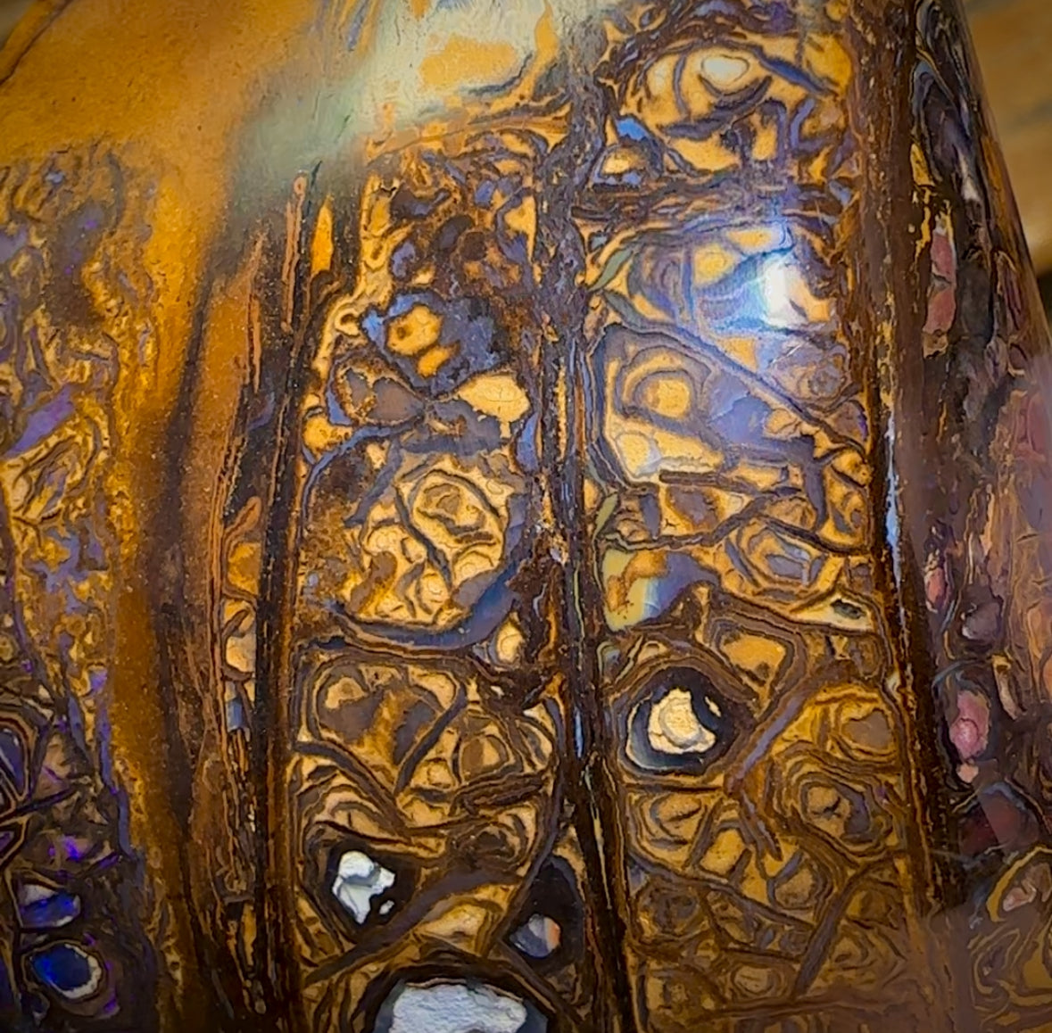 Auction Fall-Through = Your Gain! 🔥 Now More Than 50% Off RRP 🚨 465.6cts - “Tribal Drag Strip” Large Tribal Queensland Boulder Opal. Polished Specimen