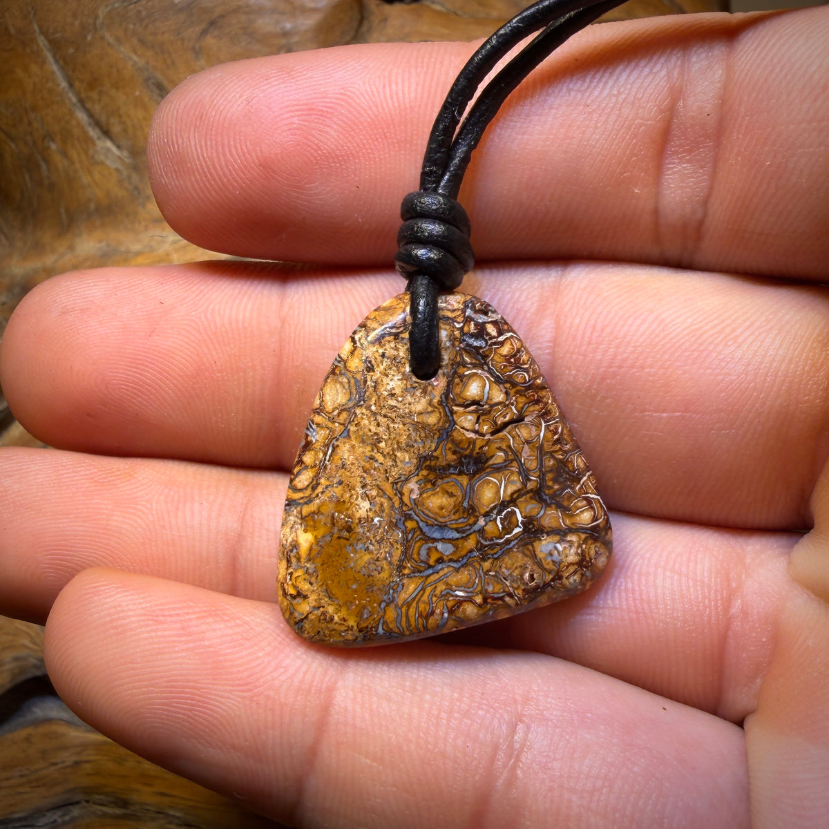 28 x 25mm - Drilled Tribal Queensland Boulder Opal Necklace