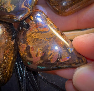 🔒10x Drilled Boulder Opals. Bulk Wholesale Dealers Parcel BARGAIN