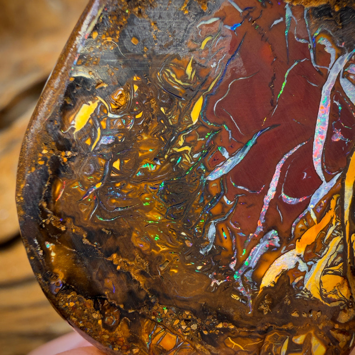 152.6cts - Tribal Koroit Opal Rub. Rough Australian Boulder Opal