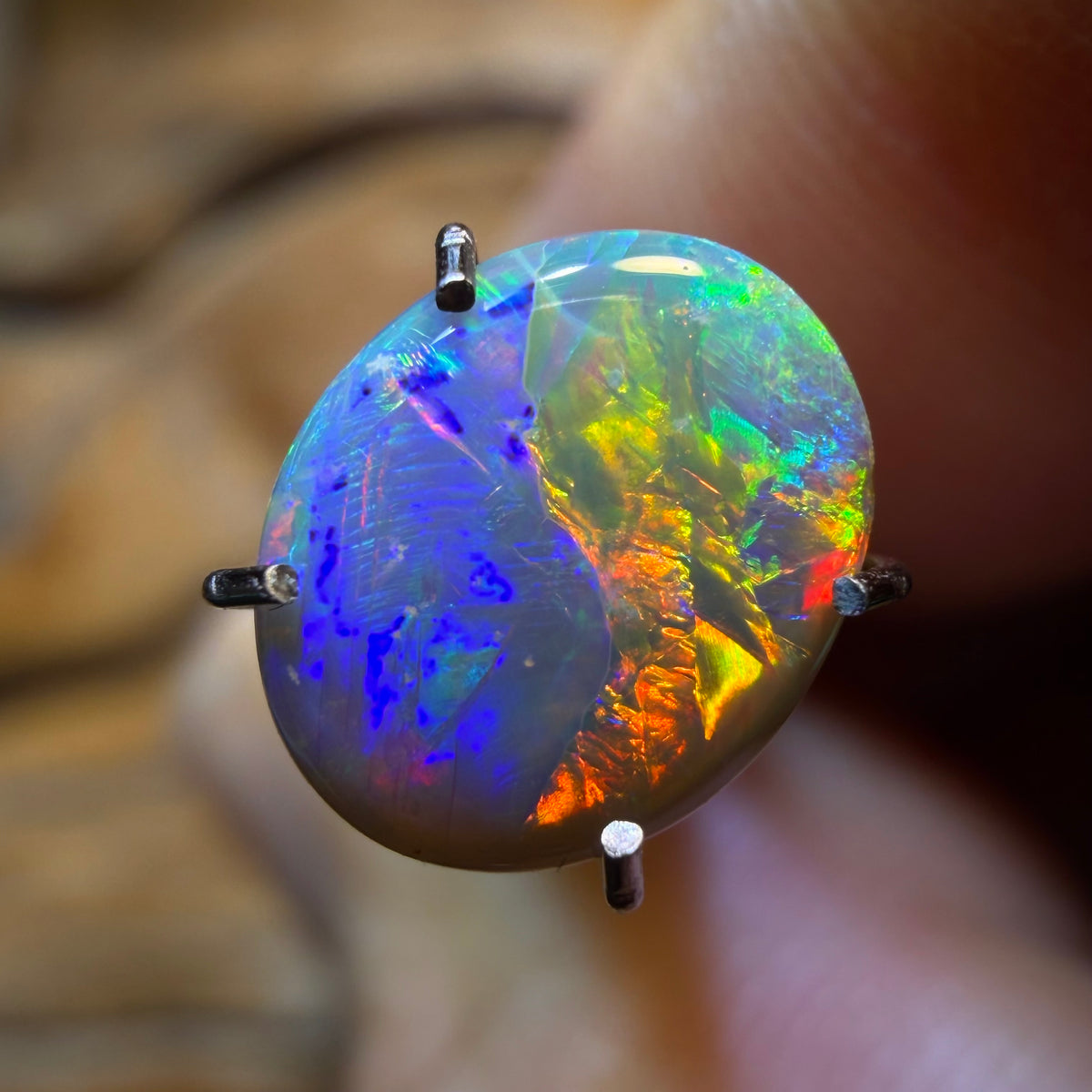 📣 OPALFEST 🔨 AUCTION 🔨 No Reserve 1.1cts - Dark Opal from Lightning Ridge