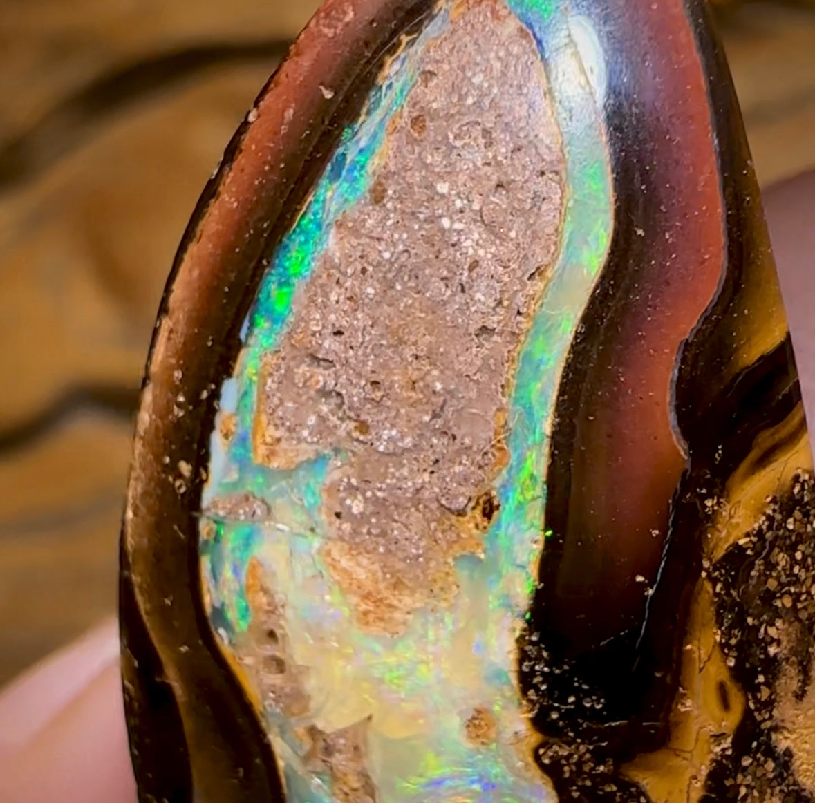 44.9cts - Yowah Nut Kernel Opal. Australian Opal - Opal Whisperers