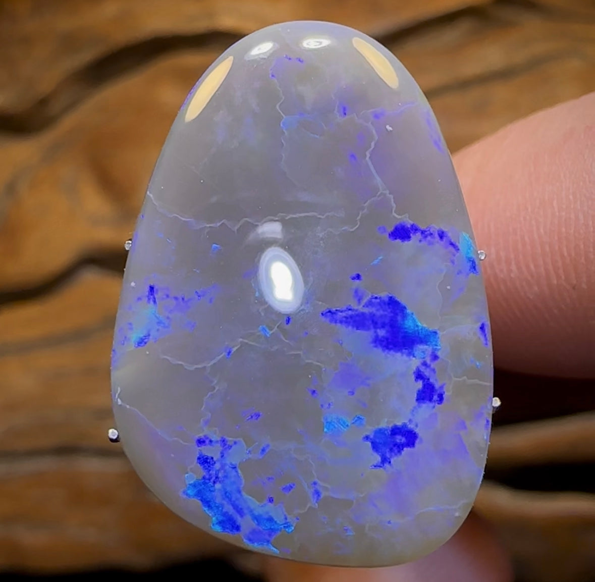 17.1cts - “Lightning in the Storm” Dark Opal from Lightning Ridge - Opal Whisperers