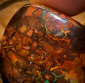 96.1cts - Artistic Tribal Yowah Nut Opal. Australian Boulder Opal