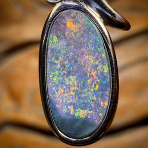🔨 AUCTION 🔨 Sterling Silver - Queensland Boulder Opal Doublet Pendant