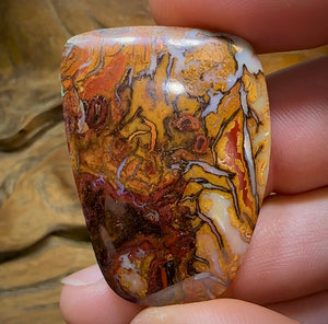 80.9cts - Double Sided Yowah Nut Opal. Tribal Pattern Picture Stone