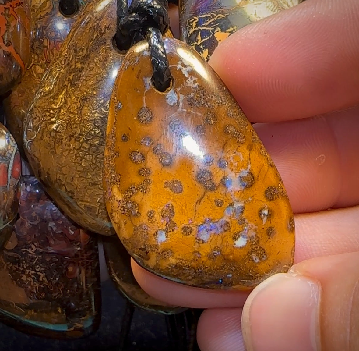 🔒10x Drilled Boulder Opals. Bulk Wholesale Dealers Parcel BARGAIN