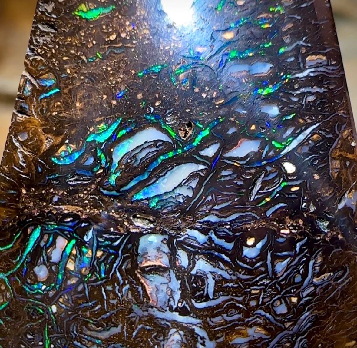 74.2cts - Black Tribal Yowah Nut Opal - Opal Whisperers