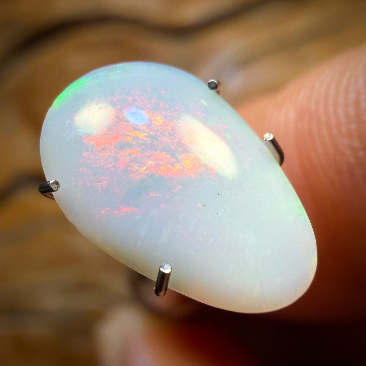 Bargain Card! 1.4cts - South Australian White Opal from Coober Pedy