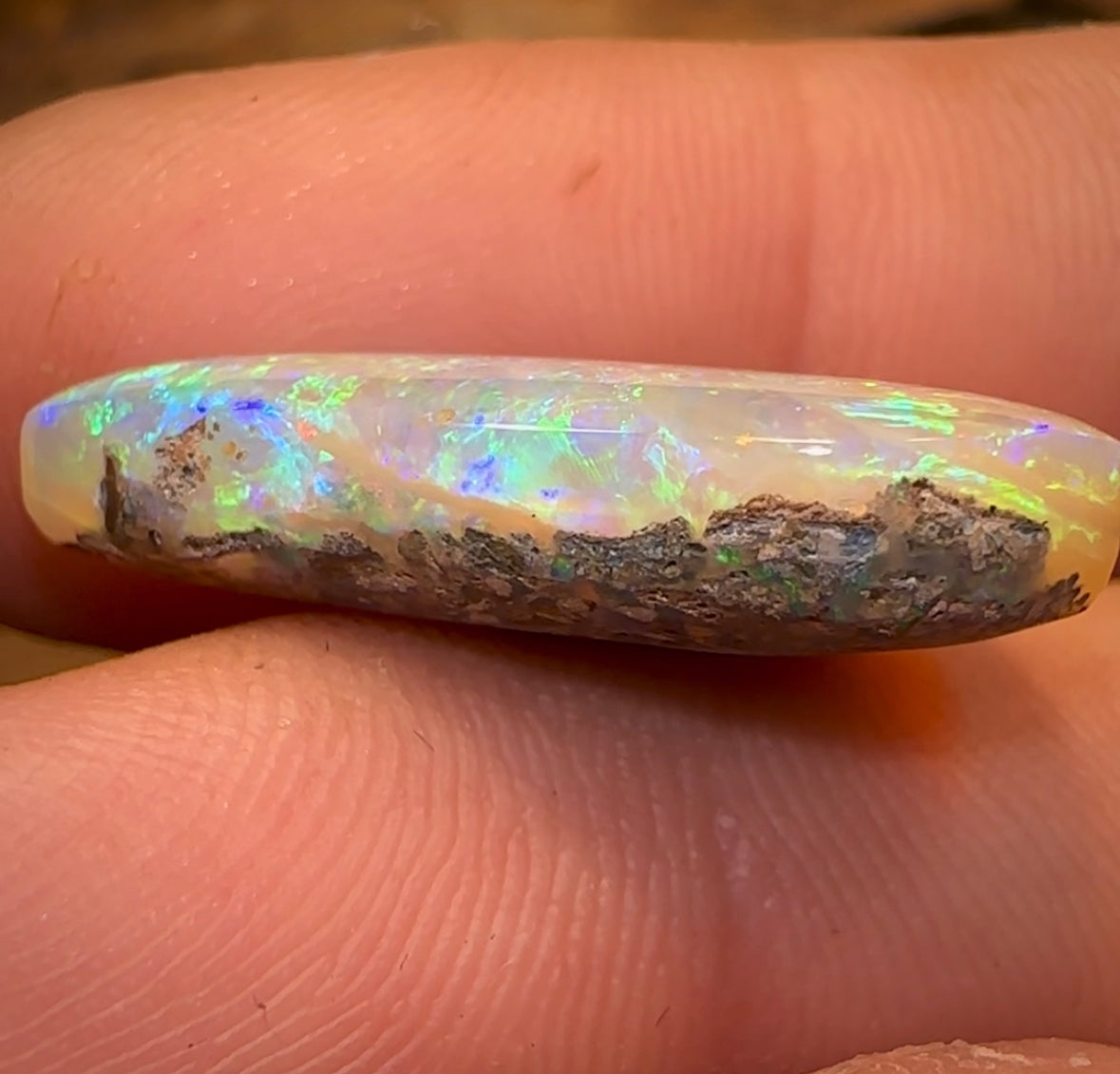 16.55cts - GEM Solid QLD Boulder Pipe Crystal Opal - Opal Whisperers