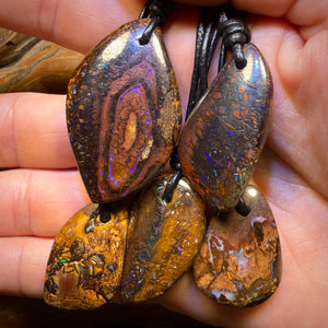 🔒5x Drilled Boulder Opals. Bulk Wholesale Parcel BARGAIN