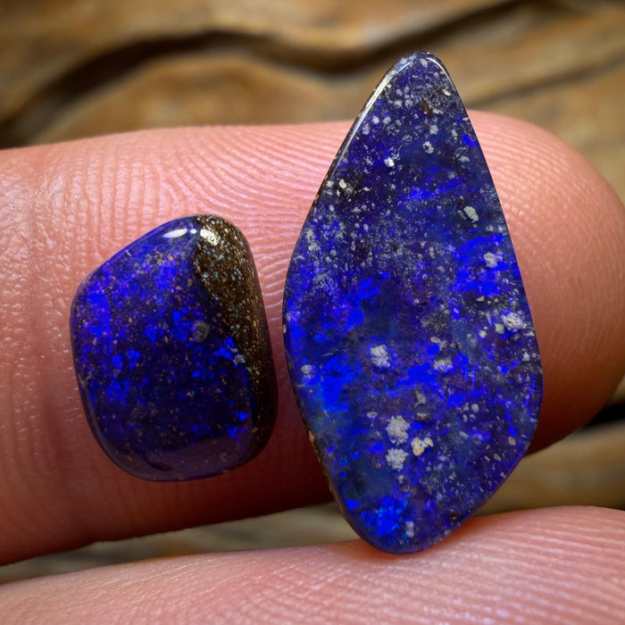 6.2cts - Australian Boulder Seam Opal Pair