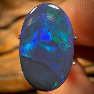 6,3 carats - Opale noire de Lightning Ridge