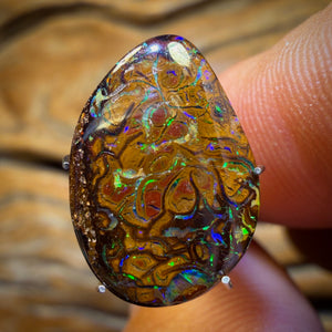 6.3cts - Yowah Nut Tribal Opal. Australian Boulder Opal