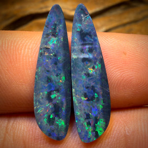 6.8cts - Australian Boulder Opal Doublet Pair