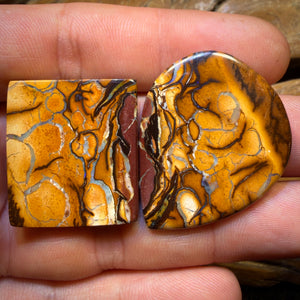 60.9cts - Tribal Queensland Boulder Opal Pair