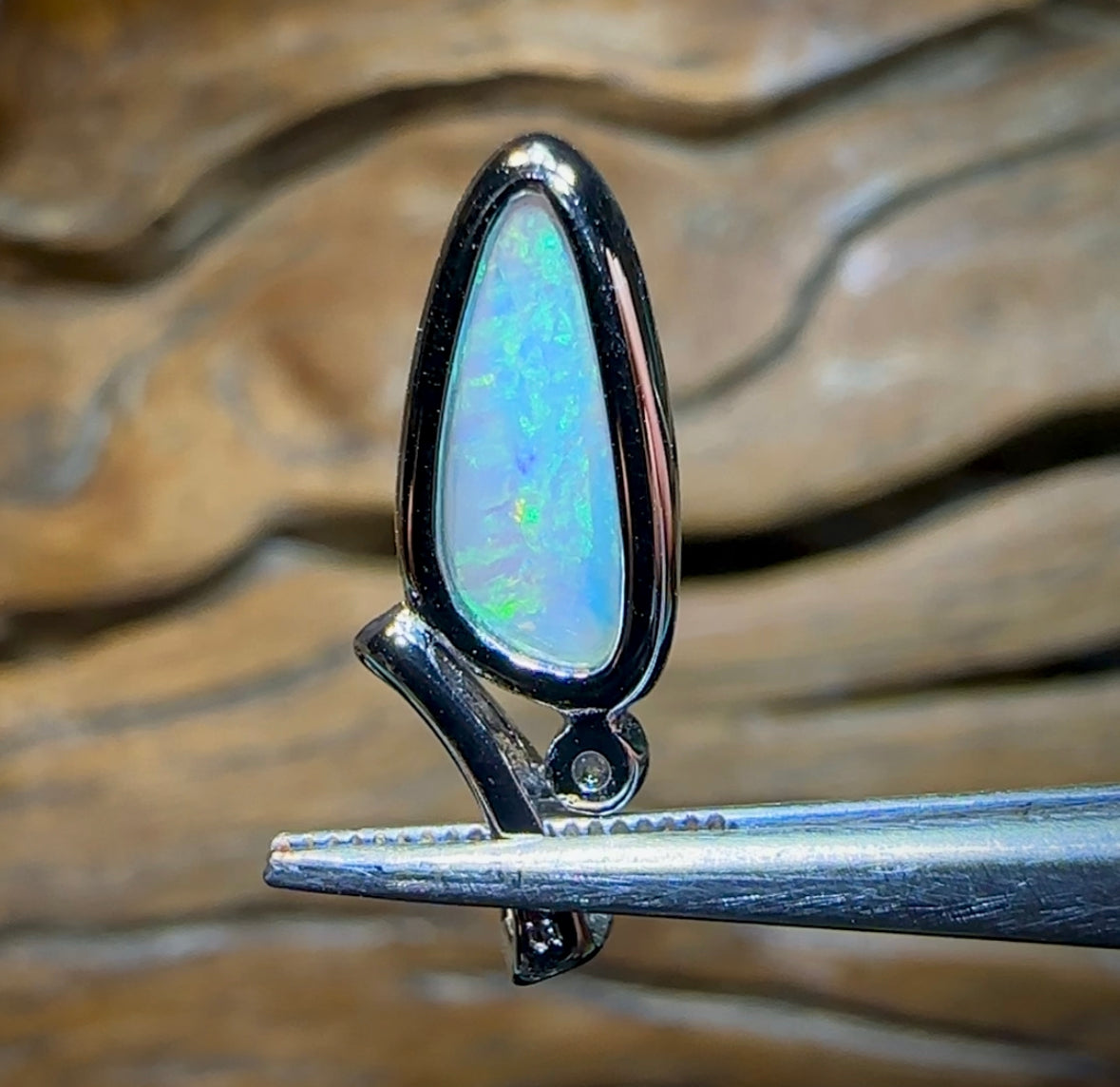 Sterling Silver - Top Solid South Australian Crystal Opal Pendant - Opal Whisperers
