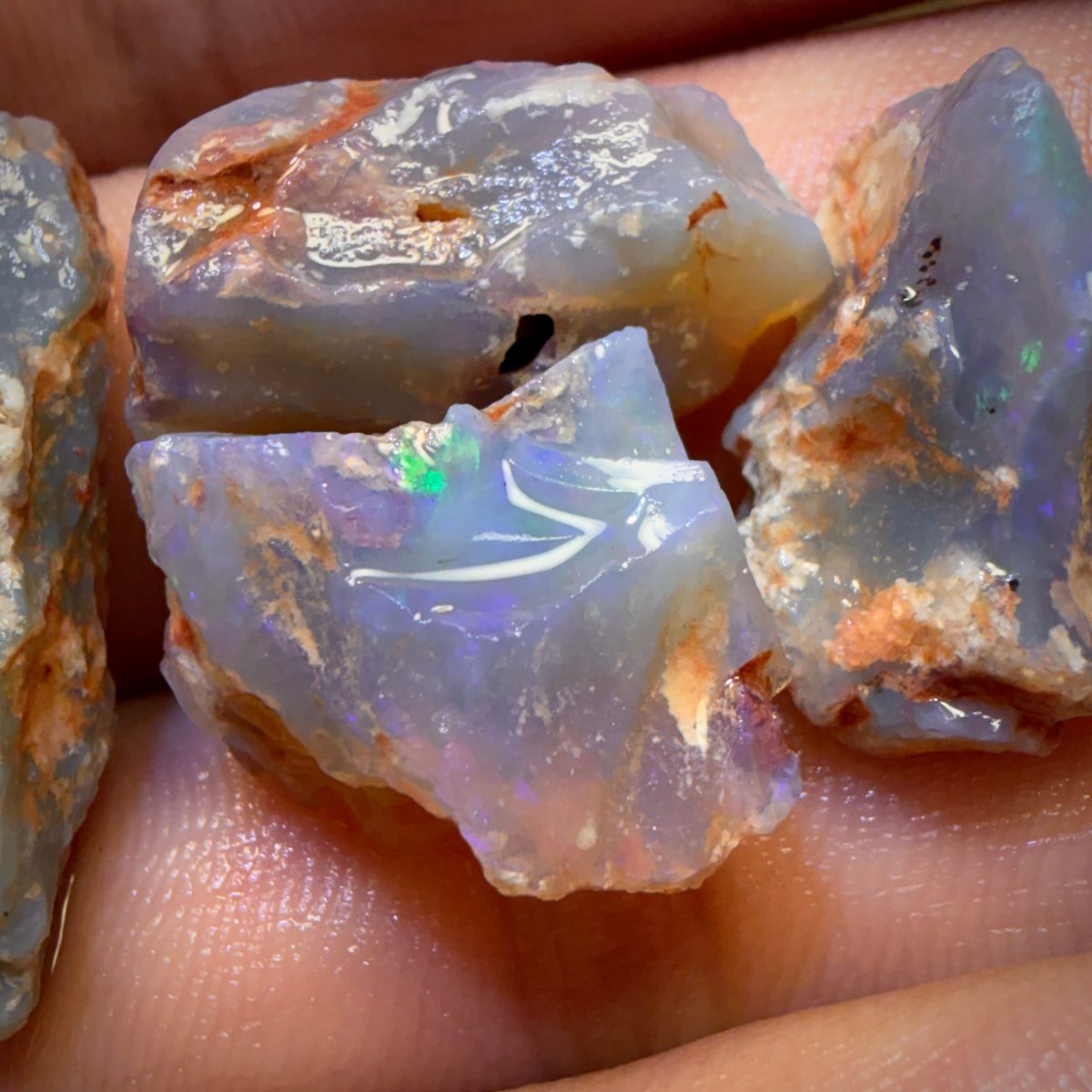 42.3cts - 4x Lightning Ridge Opal Rough Parcel