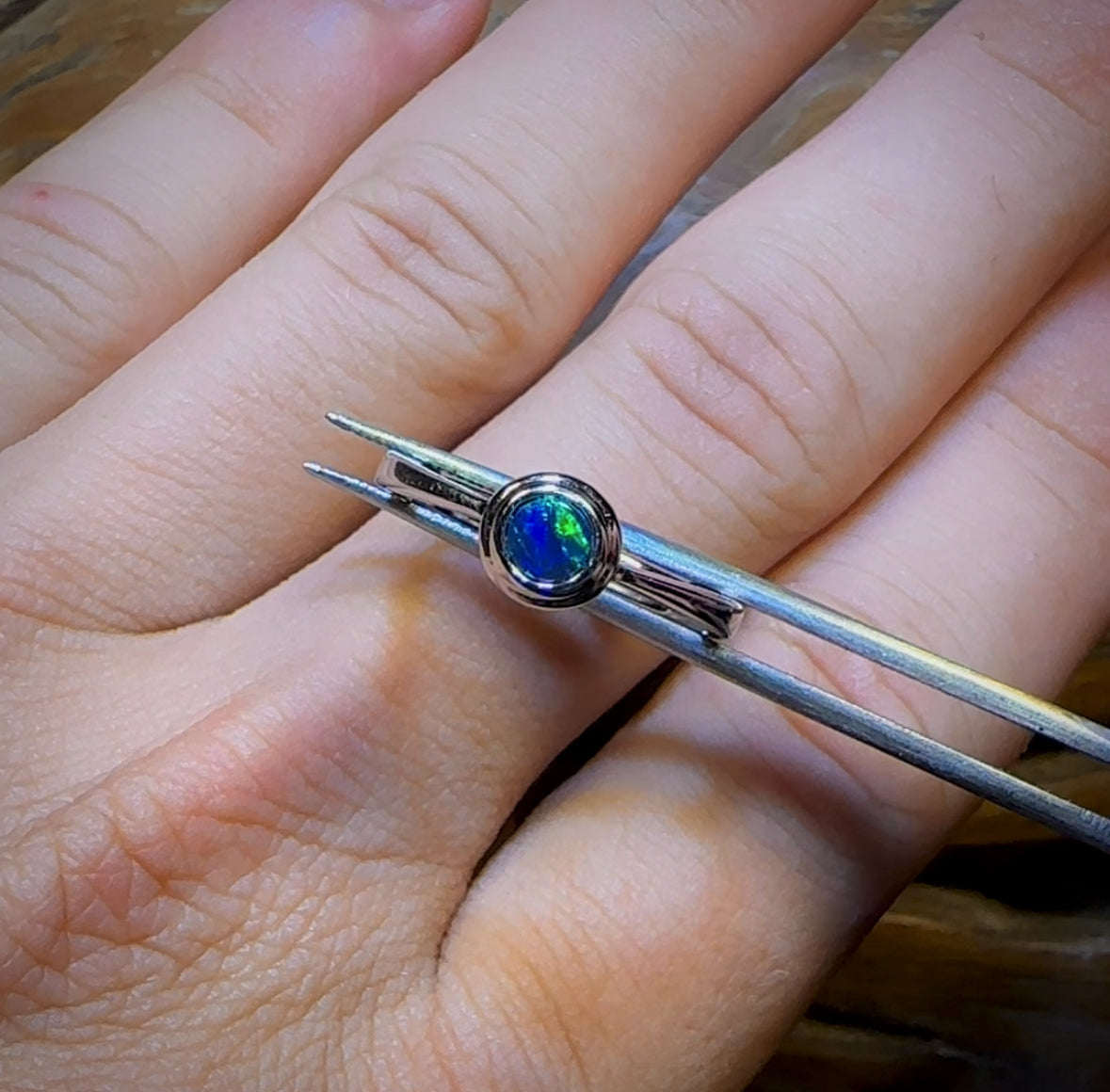 Sterling Silver - Queensland Boulder Opal Doublet Ring