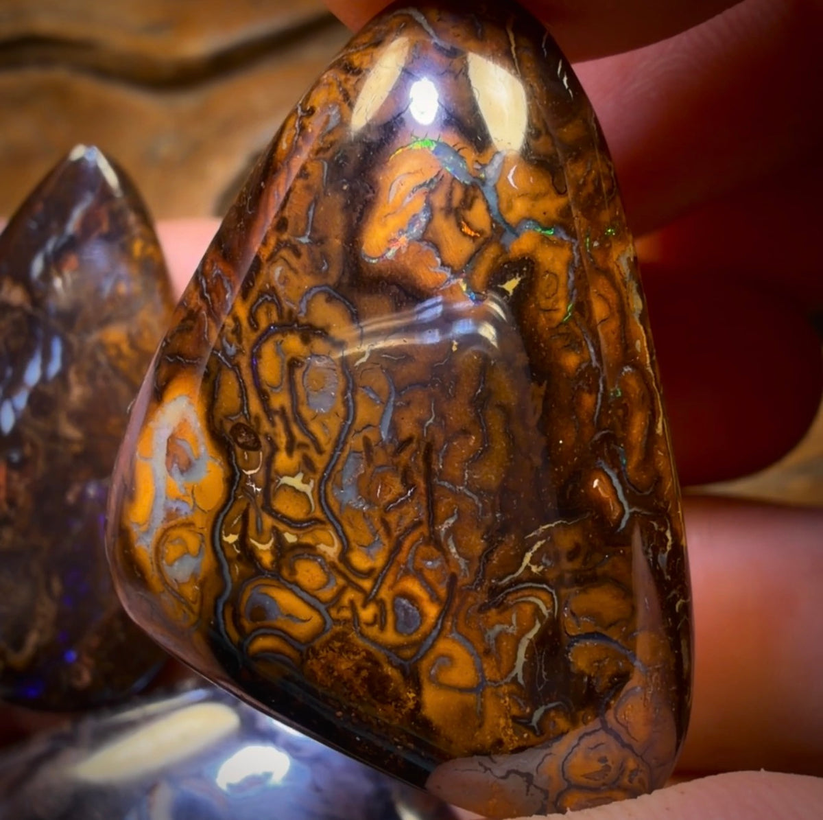 158.3cts - 3x Australian Tribal Boulder Opal’s. Wholesale Dealers Parcel Bargain