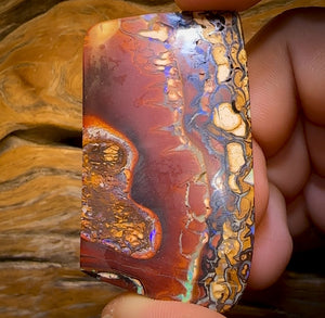 221.6cts - ‘Flood Plains’ Large Tribal Queensland Boulder Opal Picture Stone from Yowah