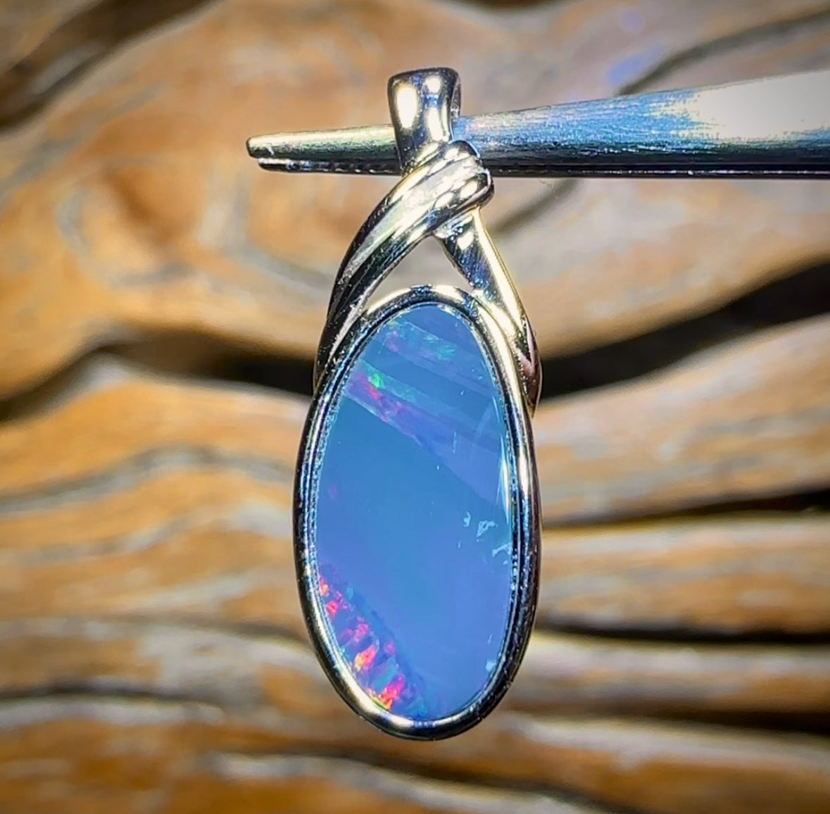 🔒Sterling Silver - WHOLESALE 9 PIECE PENDANT PARCEL. Australian Boulder Opal Doublet Jewellery