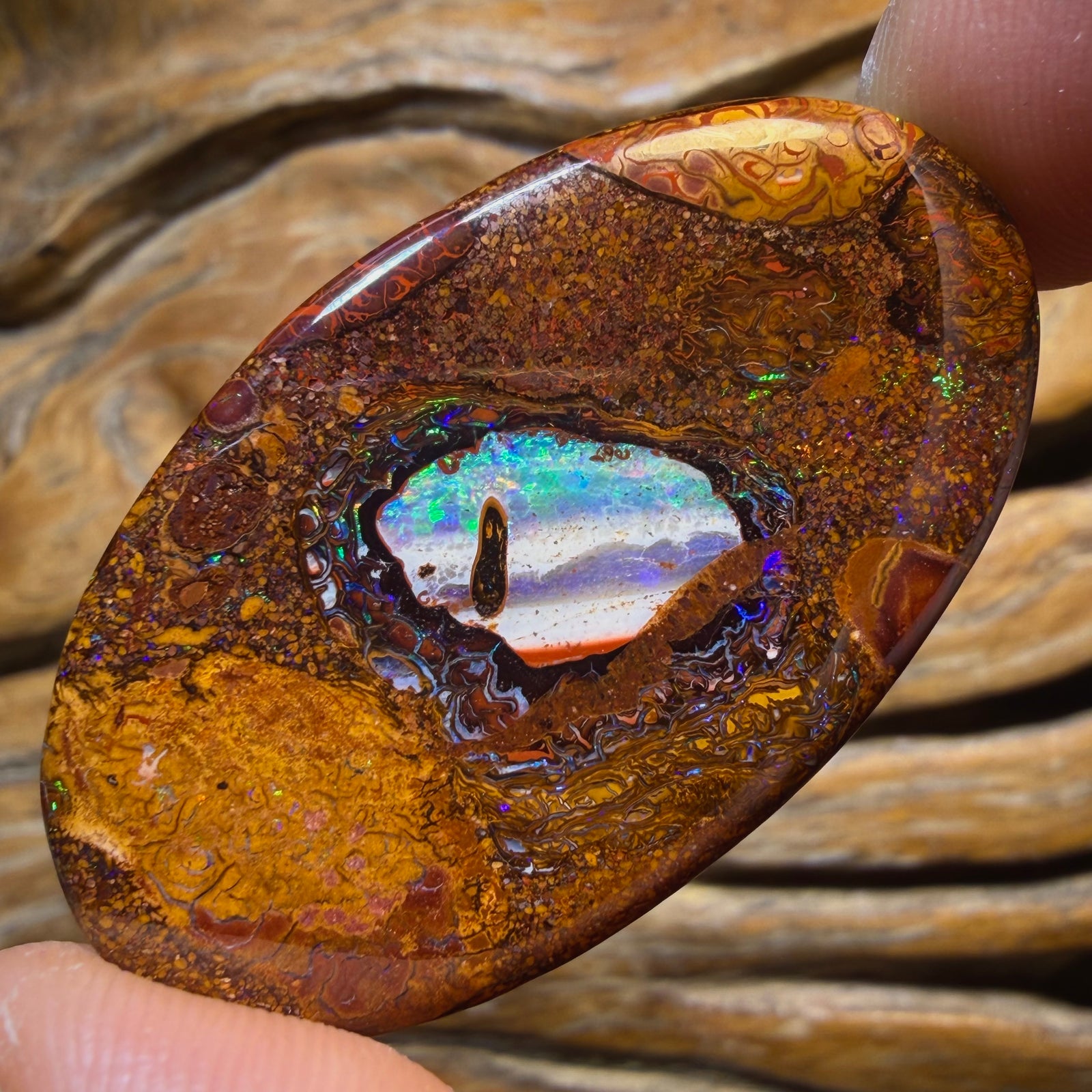61.9cts - Rare Yowah Nut Kernel Opal. Top Picture Stone