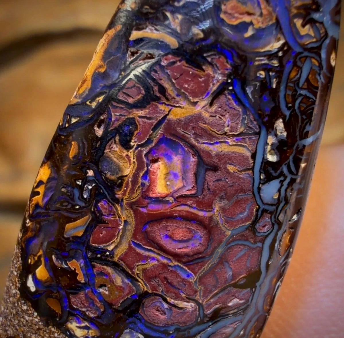 Half Price Card! 40.3cts - Tribal Yowah Nut Opal. Australian Opal