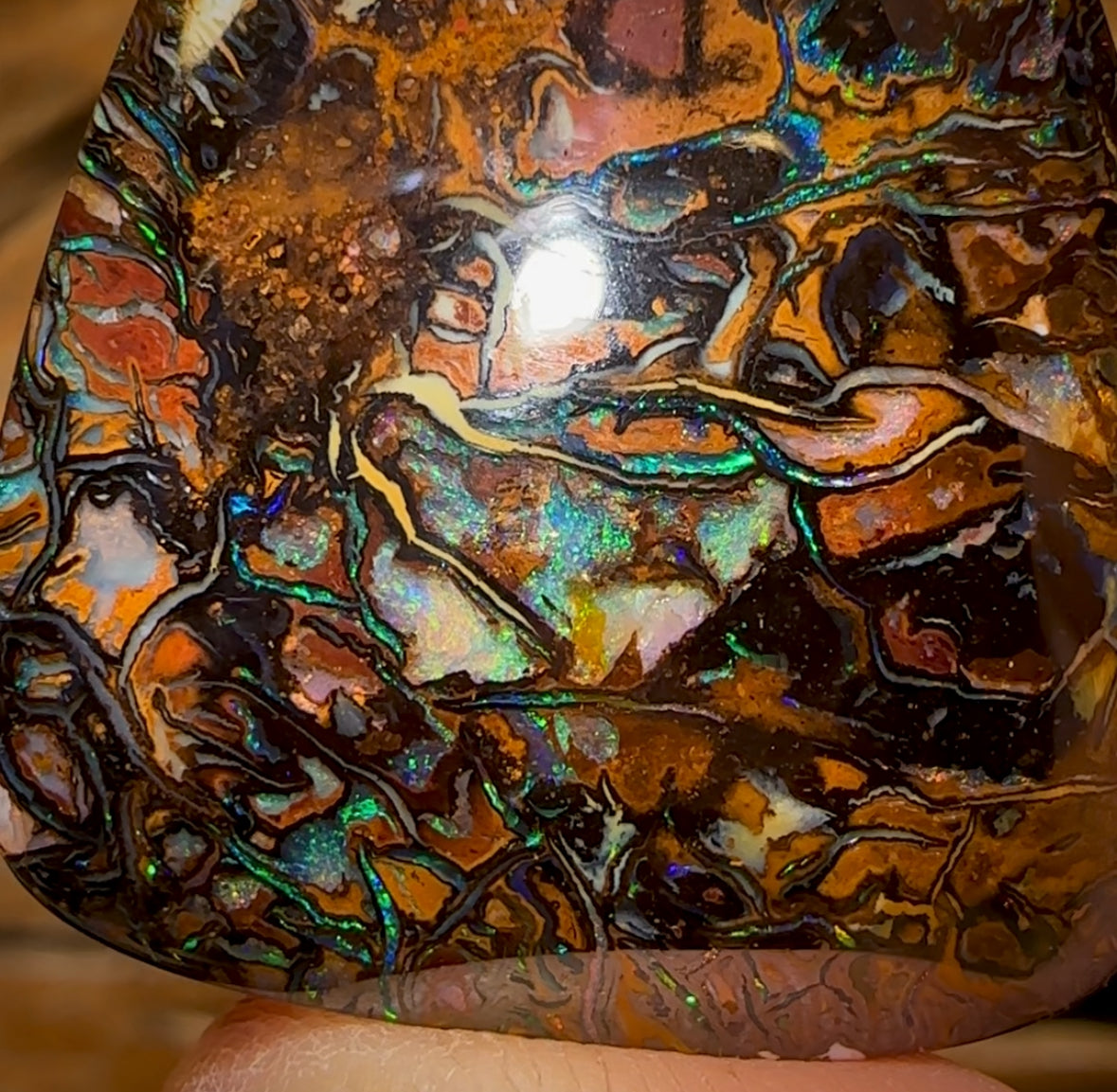 76.6cts - Large Top Tribal Queensland Boulder Opal from Koroit Double Sided