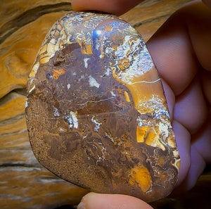 200.5cts - Intricate Tribal Queensland Boulder Opal. Polished Specimen