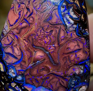 49.2cts - Celestial Veins Yowah Nut Opal. Tribal Pattern