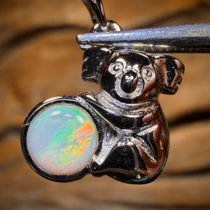 Sterling Silver - Australian White Opal Pendant