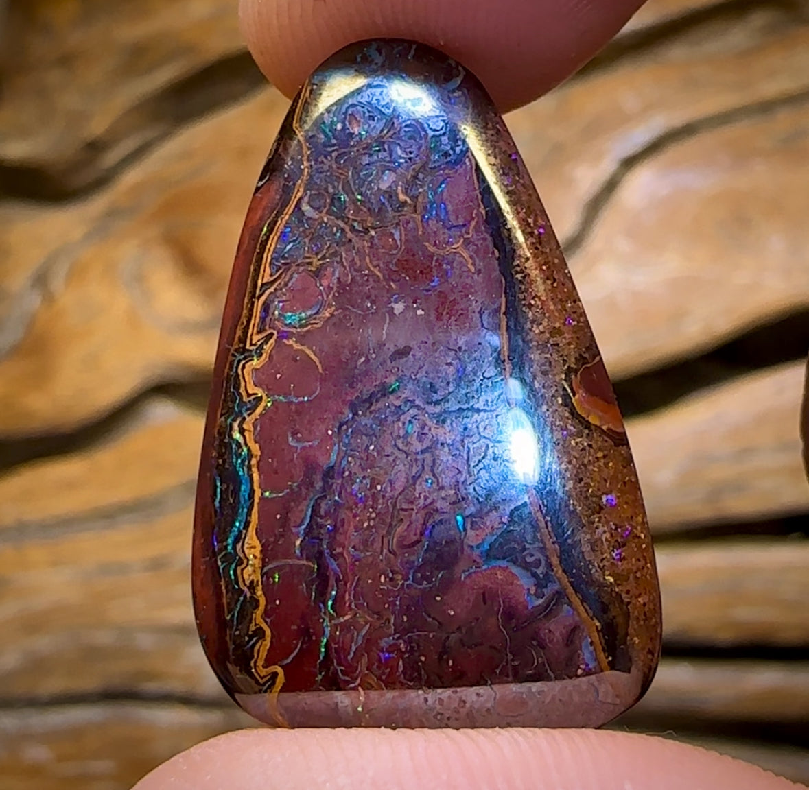 24.5cts - Tribal Queensland Boulder Opal from Koroit with Kernel