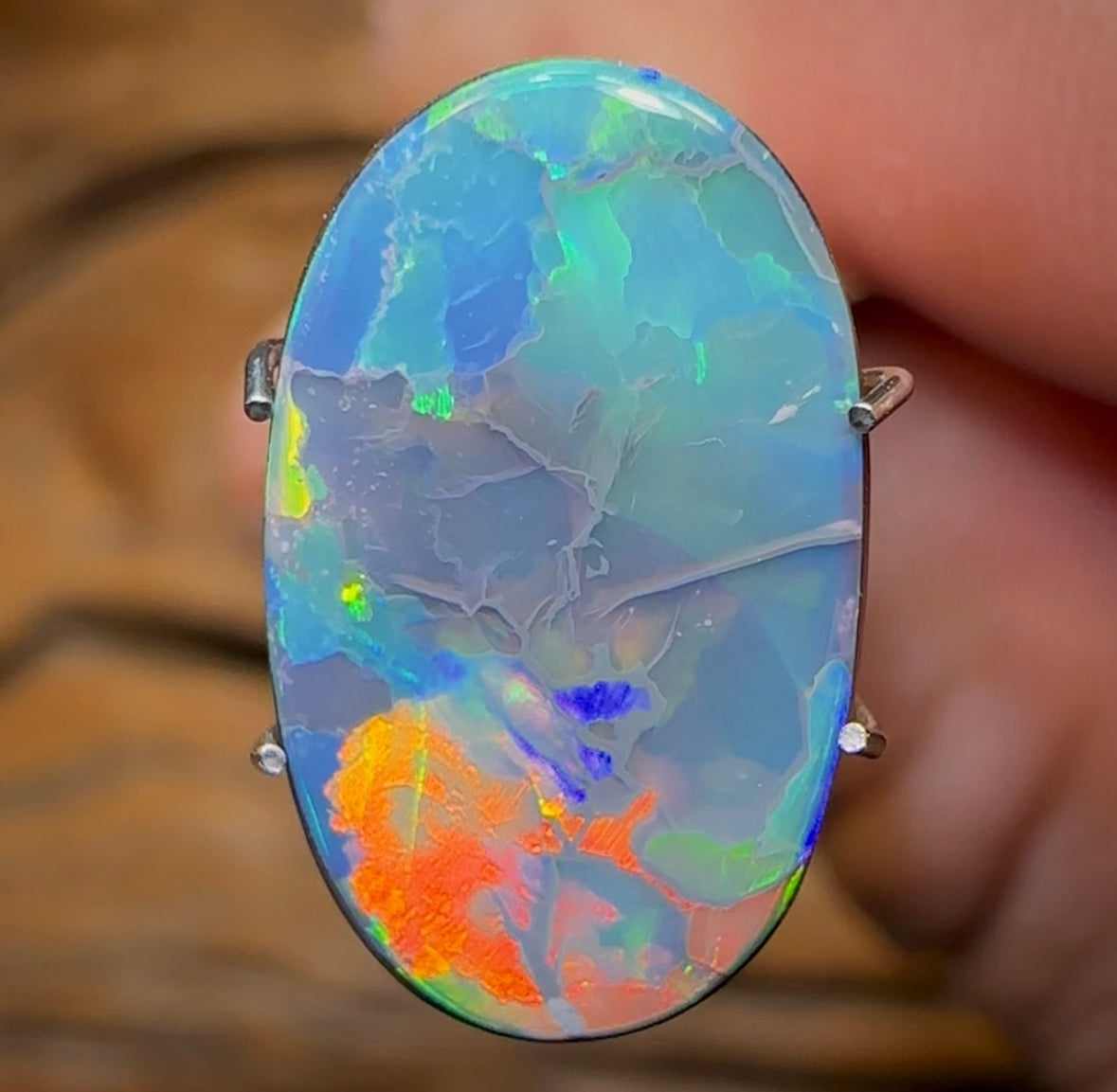 4.7cts - Large TOP Australian Boulder Opal Doublet - Opal Whisperers