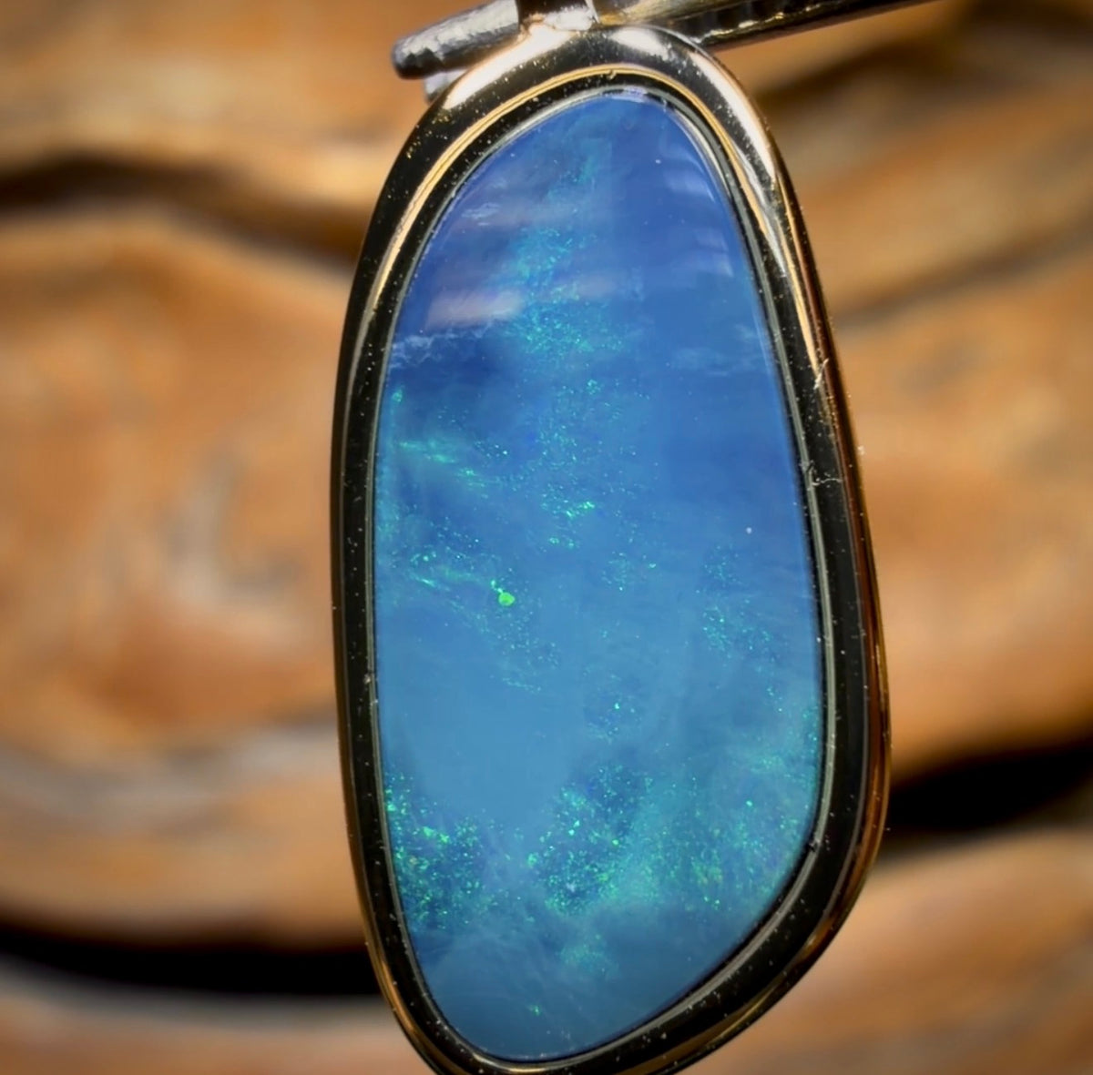 Sterling Silver - Queensland Boulder Opal Doublet Pendant