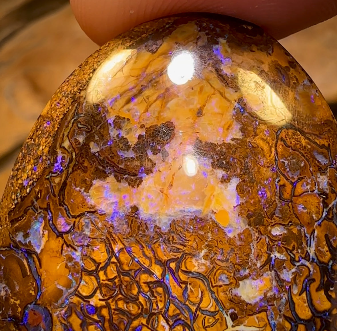 80.4cts - Large Oval Tribal Yowah Nut Opal. Double Sided!
