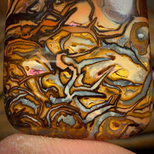 87.9cts - Artistic Tribal Queensland Boulder Opal from Yowah