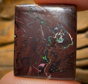 22.2cts - Queensland Boulder Opal Double Sided - Opal Whisperers