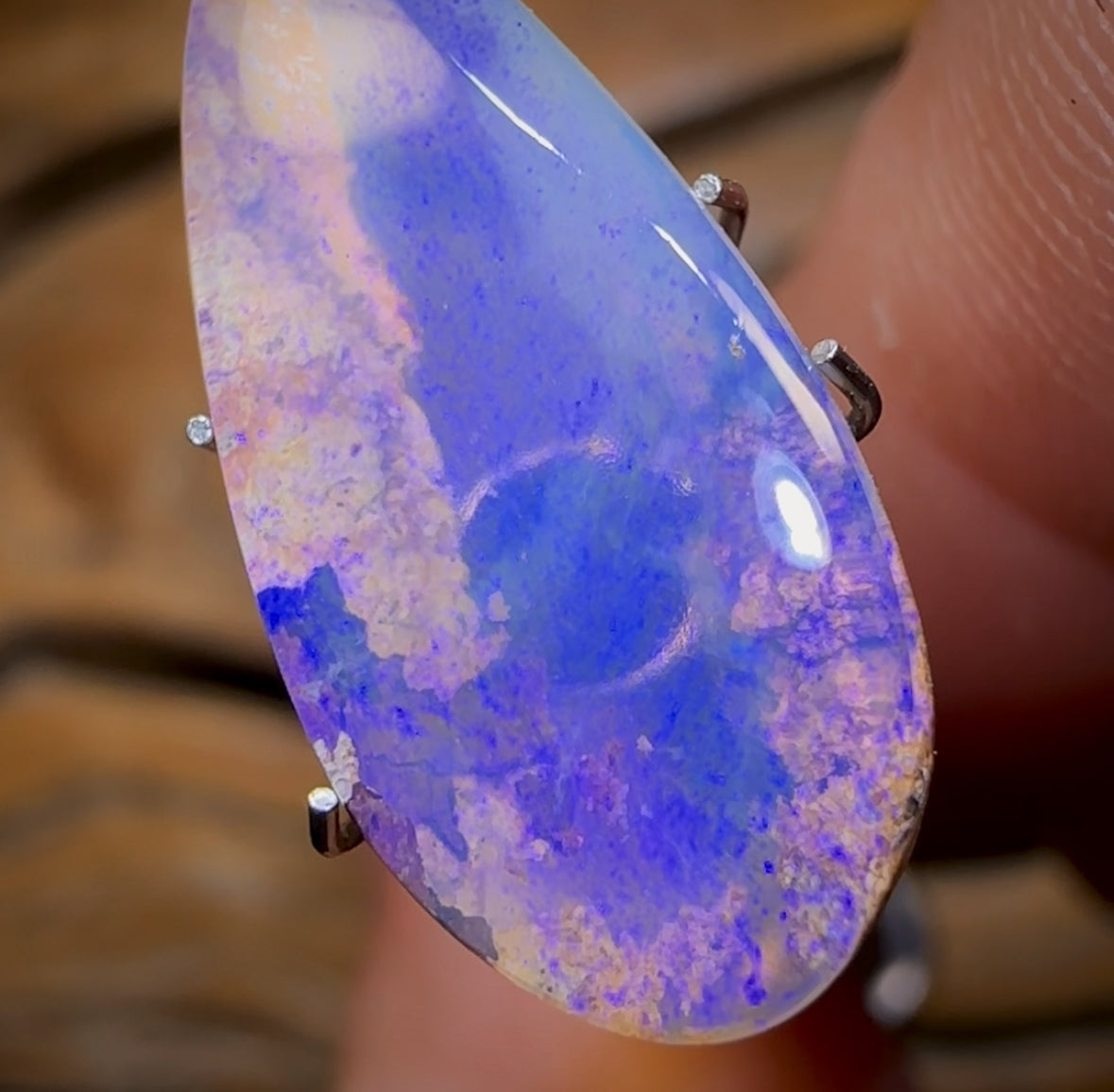New Price 50% Off RRP 🚨 “Purple Rockpool” 4.8cts - Solid Australian Boulder Pipe Opal