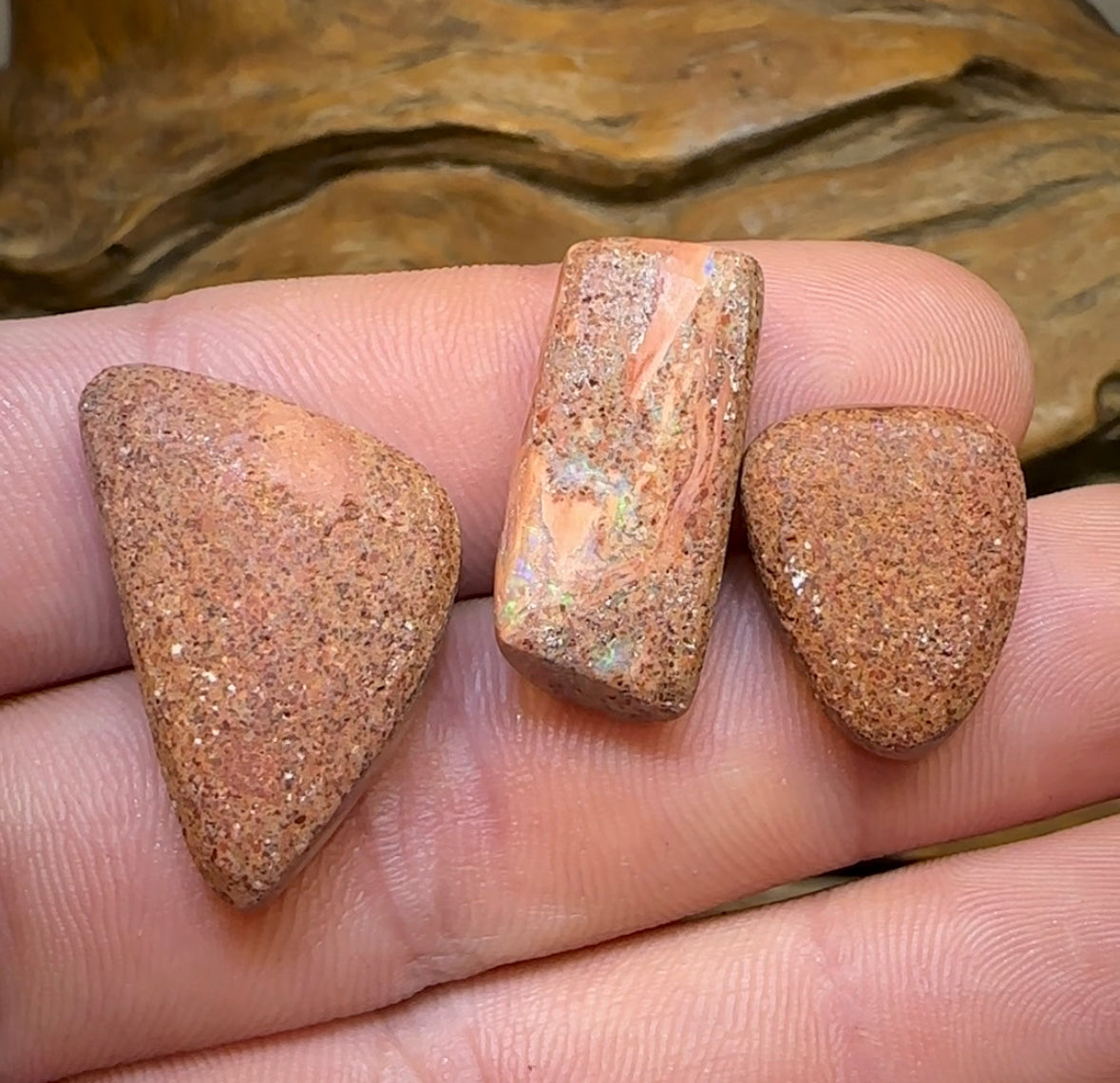 34.6cts - Australian Boulder Pipe Opal Parcel. Heritage Collection Red Fire - Opal Whisperers