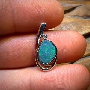 🔨 AUCTION 🔨 Sterling Silver - Queensland Boulder Opal Doublet Pendant