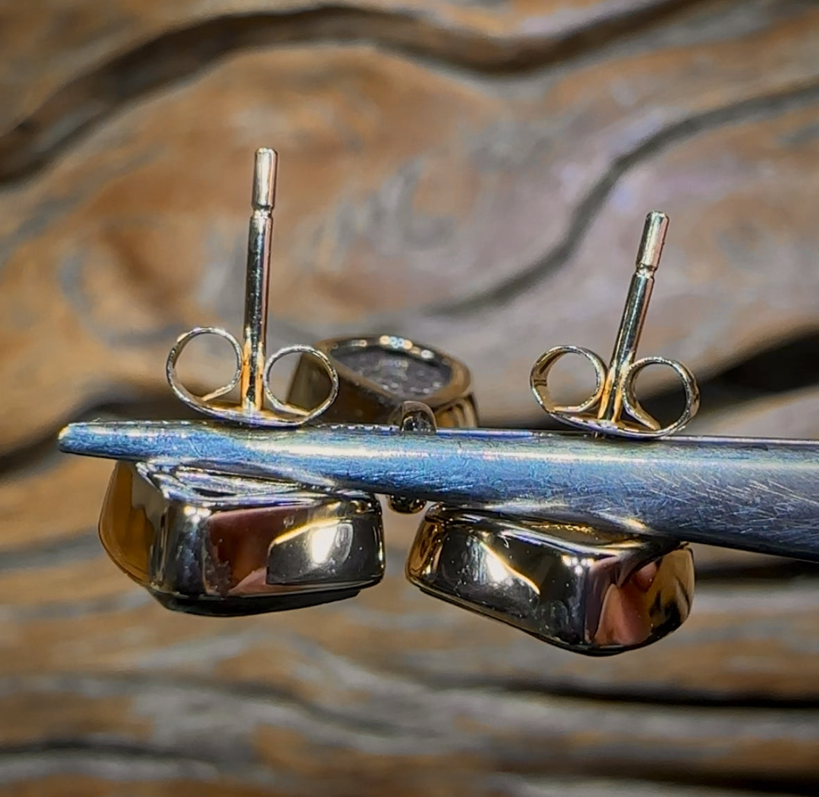 Triple Trouble in 14k Gold - Solid Queensland Boulder Opal Pendant and Earring Set with Fire Red Multicolour