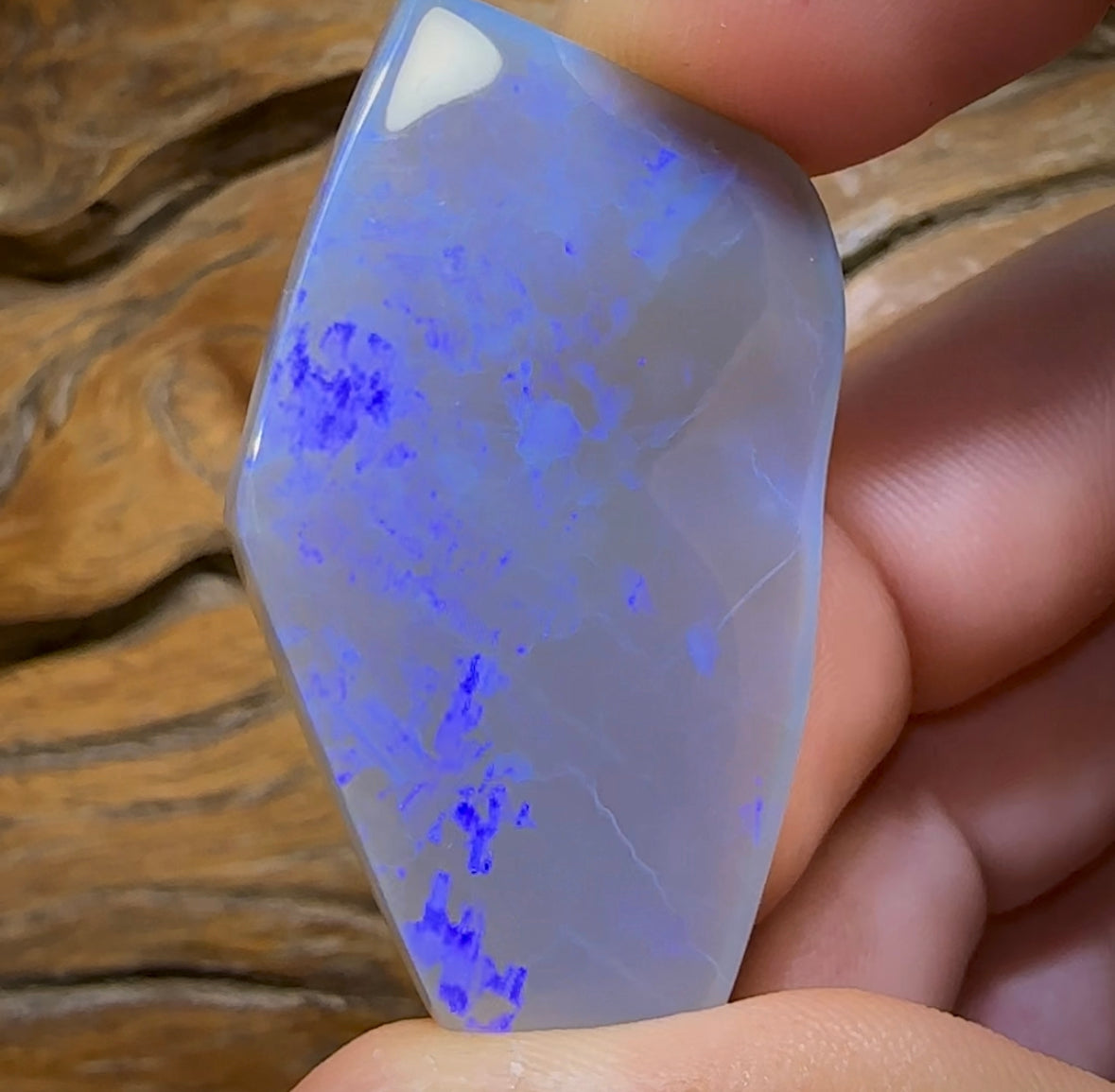 50.6cts - “Purple Slab” Huge Australian Dark Opal from Lightning Ridge - Opal Whisperers