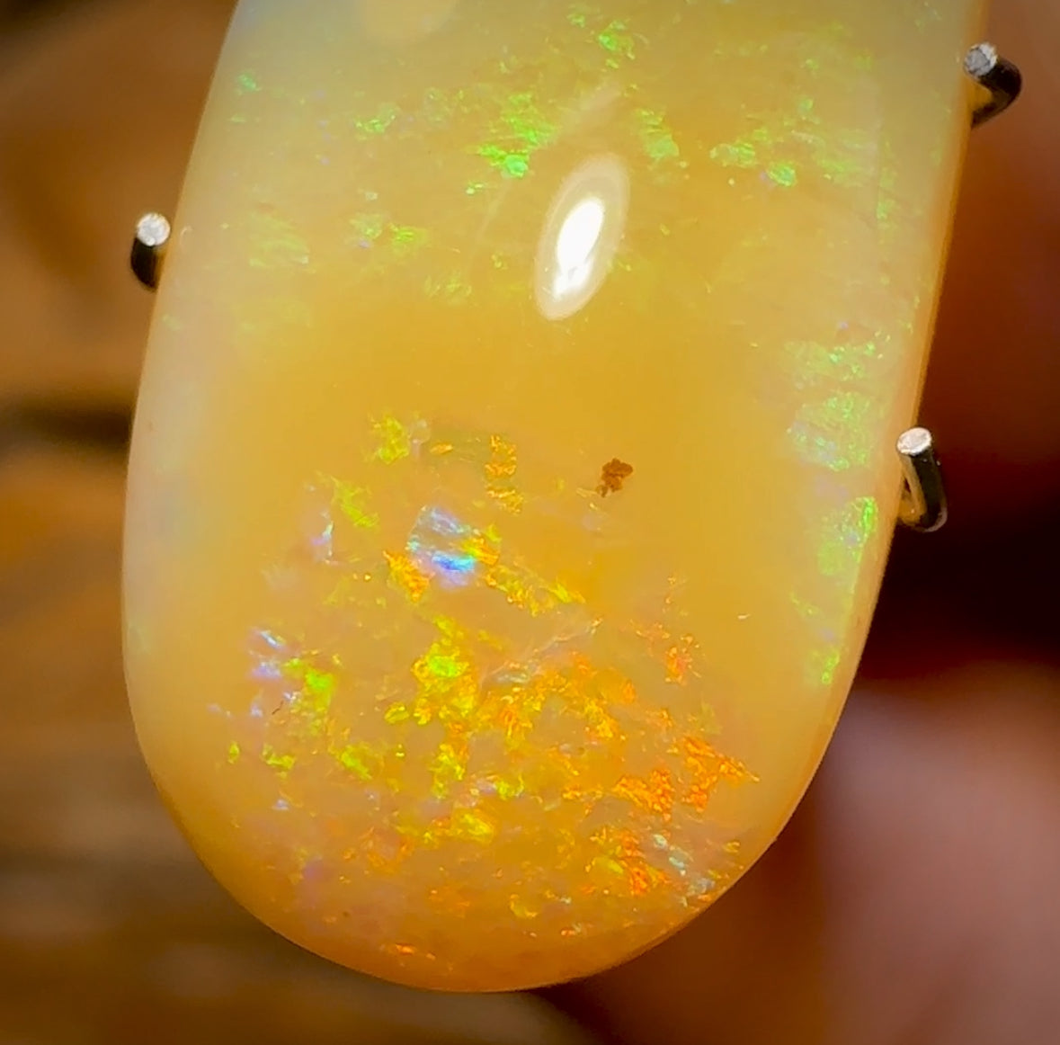6.5cts - Very Old Rare Yowah Nut Pure Golden Yellow Crystal Opal